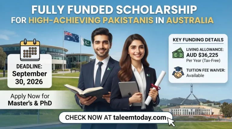 Australia Opens Fully Funded Scholarship Opportunity Worth $25,000 Per Year for Pakistanis