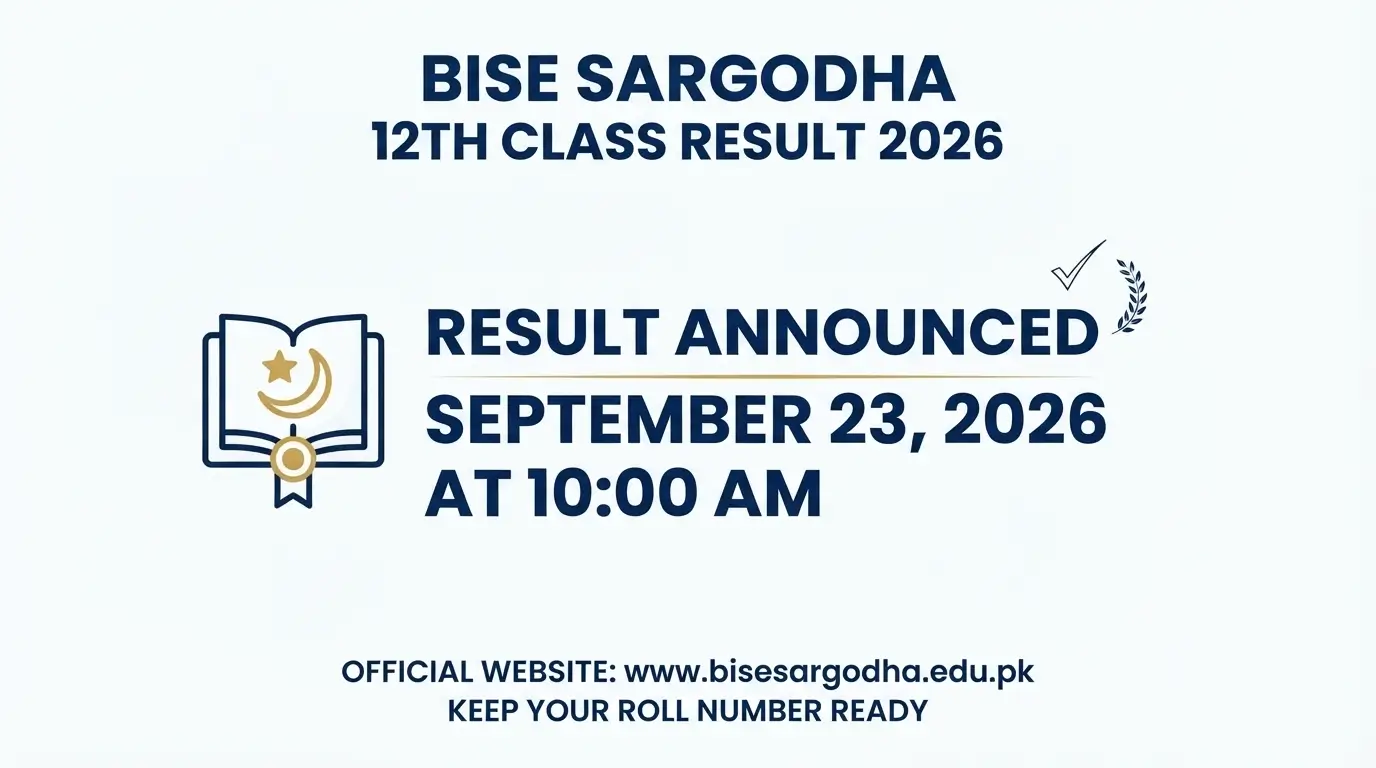 BISE Sargodha 12th Class Result 2026 Announced