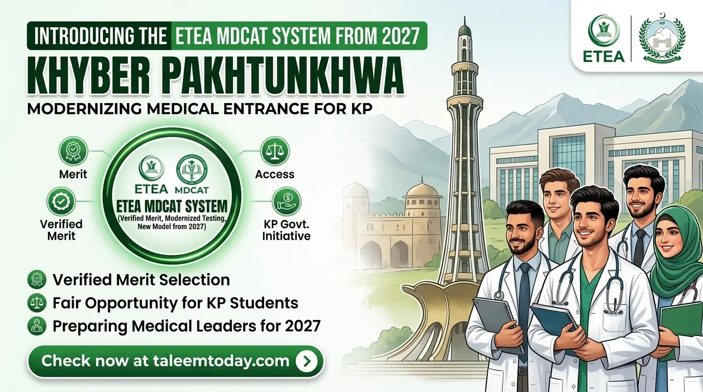 Khyber Pakhtunkhwa to Introduce ETEA MDCAT System From 2027