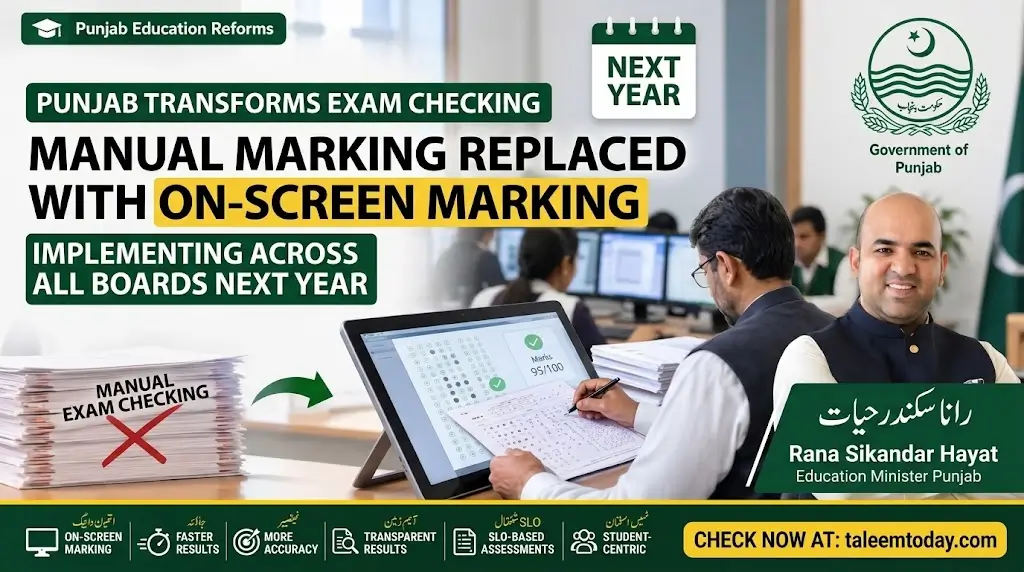 Punjab Education Department to Launch On-Screen Marking Across Boards