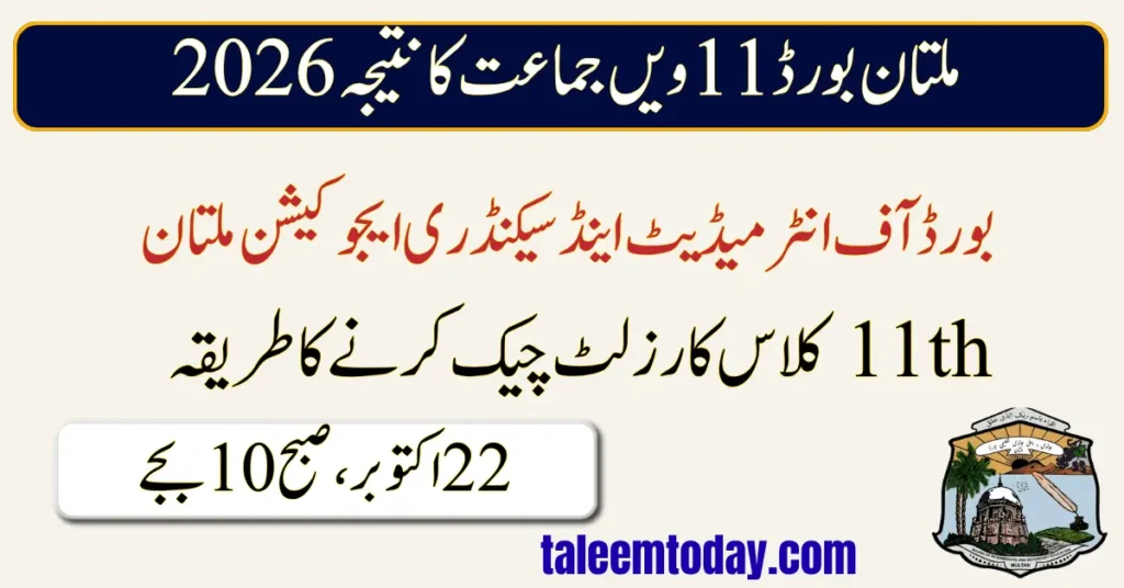 BISE Multan 11th Class Result