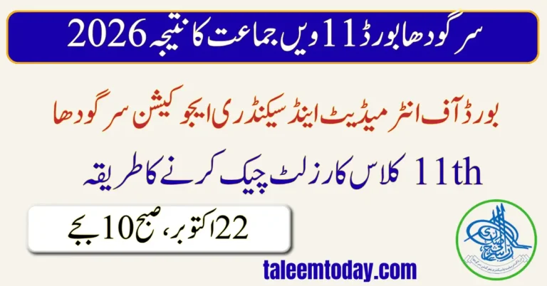 Sargodha 11th Class Result 2026